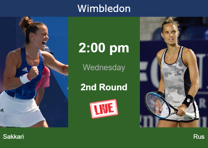 Tuesday Live Streaming Maria Sakkari vs Arantxa Rus