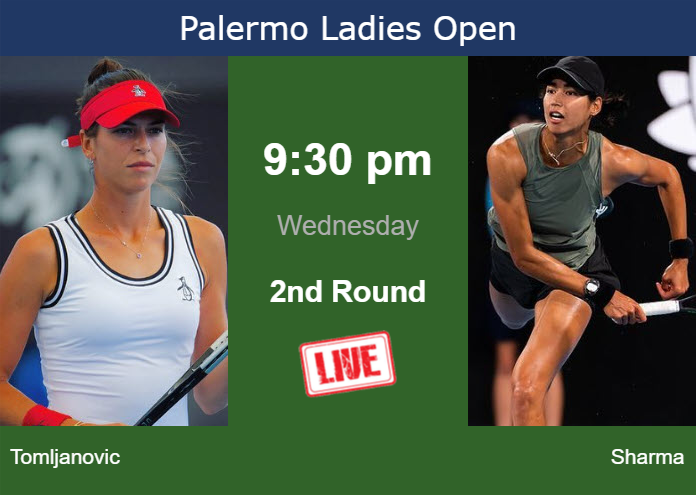 Wednesday Live Streaming Ajla Tomljanovic vs Astra Sharma