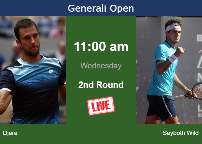 How to watch Djere vs. Seyboth Wild on live streaming in Kitzbuhel on Wednesday Wednesday Live Streaming Laslo Djere vs Thiago Seyboth Wild