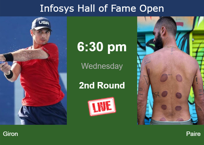 Benoit Paire vs Marcos Giron: What time is the match today?