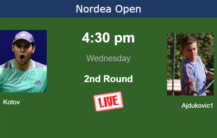 Wednesday Live Streaming Pavel Kotov vs Duje Ajdukovic