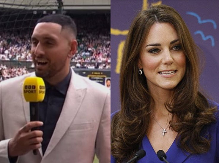 Nick Kyrgios wants to coach Princess Kate after her Wimbledon attendance