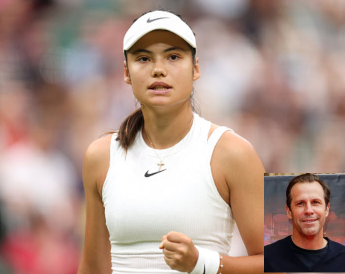 Former tennis player is hopeful for Emma Raducanu’s rise once again into top 10 Raducanu At Wimbledon