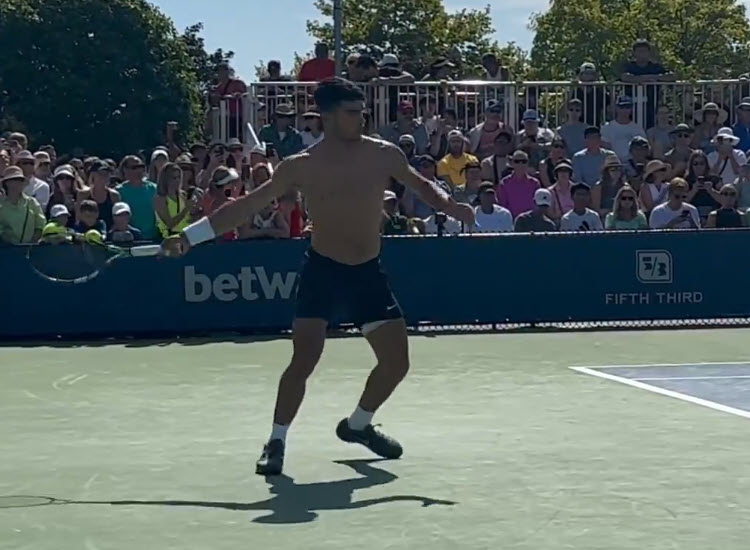 WATCH. Alcaraz practicing in Cincinnati looks in a great shape Tennis