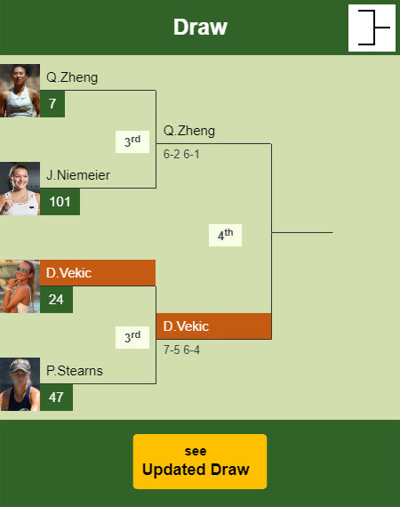 Donna Vekic Draw info
