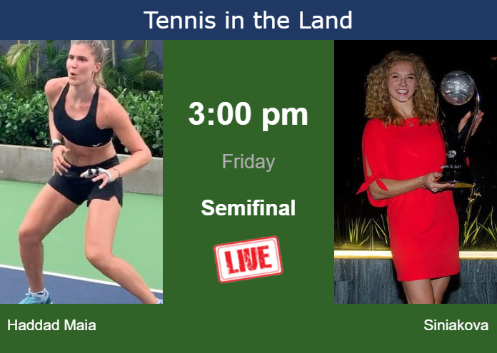 How to watch Haddad Maia vs. Siniakova on live streaming in Cleveland on Friday