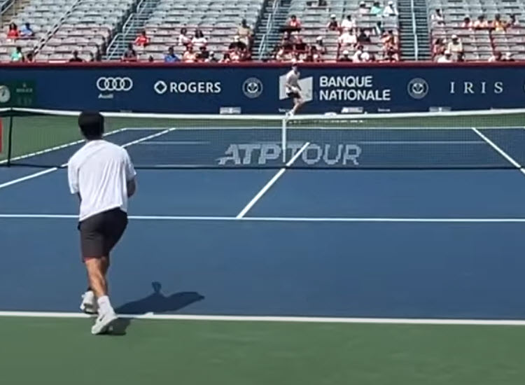 WATCH. Sinner and Nishikori practice together in Montreal