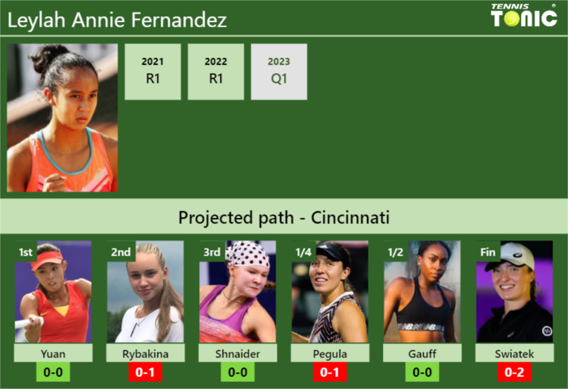 Leylah Annie Fernandez Stats info