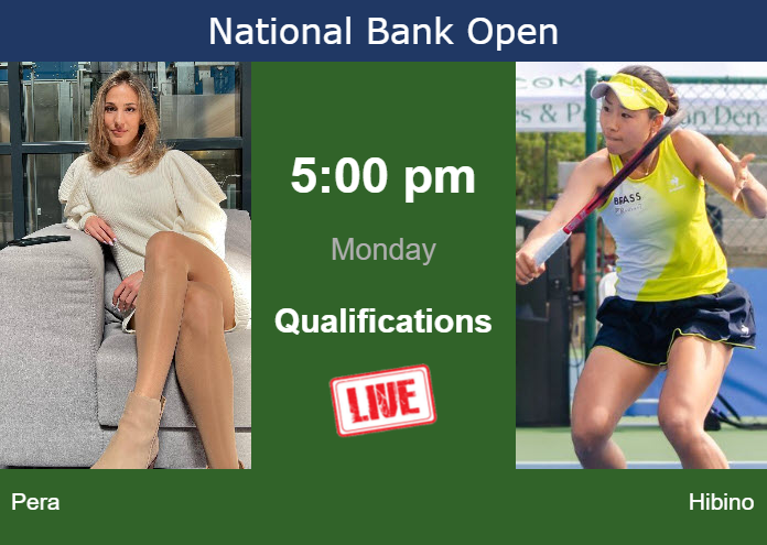 Monday Live Streaming Bernarda Pera vs Nao Hibino