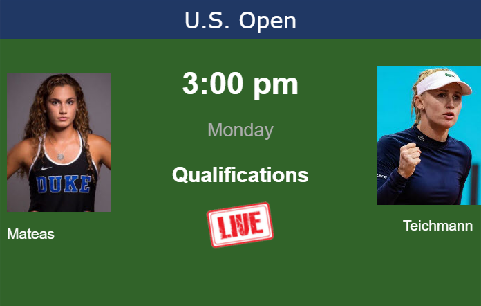 How to watch Mateas vs. Teichmann on live streaming at the U.S. Open on Monday