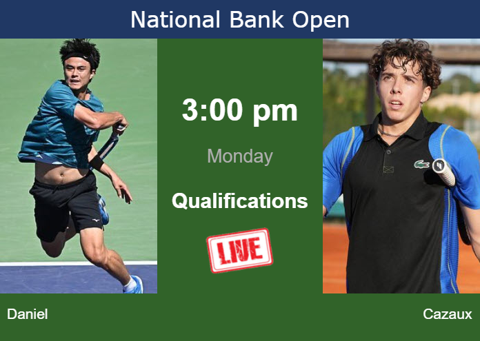 Monday Live Streaming Taro Daniel vs Arthur Cazaux