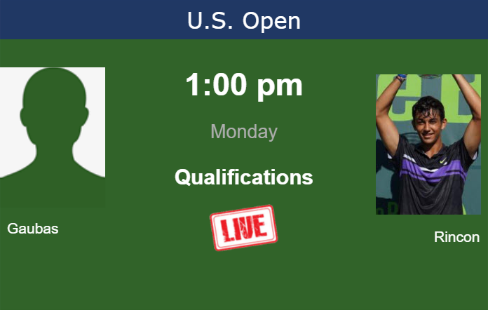 How to watch Gaubas vs. Rincon on live streaming at the U.S. Open on Monday