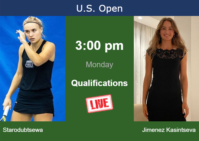 Monday Live Streaming Yuliia Starodubtseva vs Victoria Jimenez Kasintseva