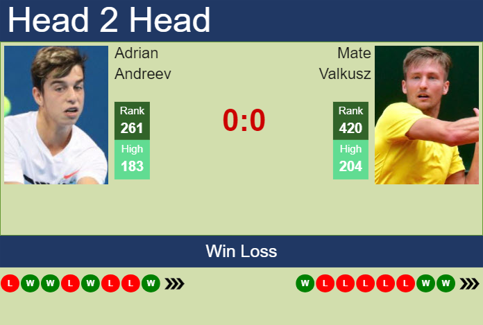 H2H, prediction of Adrian Andreev vs Mate Valkusz in Porto 2 Challenger with odds, preview, pick | 28th August 2024