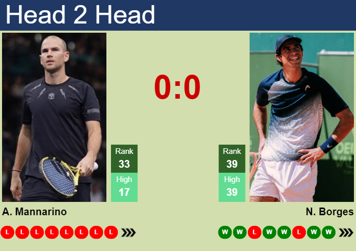 H2H, prediction of Adrian Mannarino vs Nuno Borges in Cincinnati with odds, preview, pick | 14th August 2024