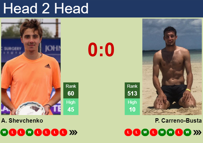 H2H, prediction of Alexander Shevchenko vs Pablo Carreno-Busta in Winston-Salem with odds, preview, pick | 20th August 2024