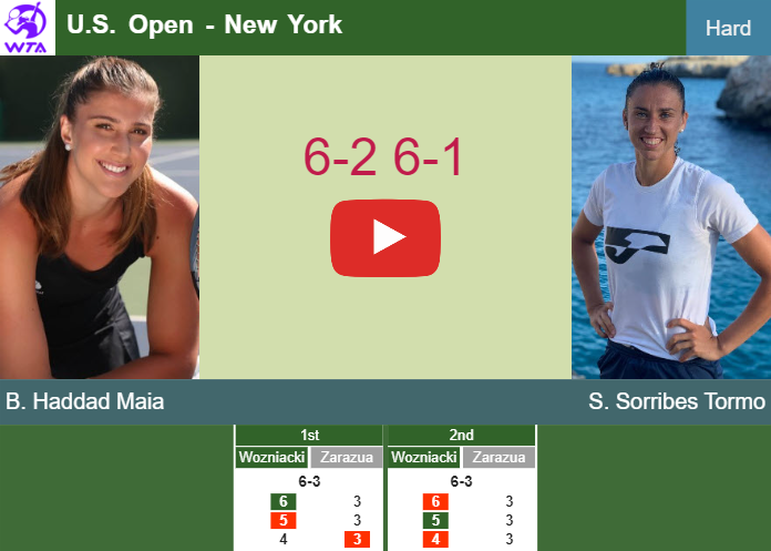 Ruthless Beatriz Haddad Maia outpaces Sorribes Tormo in the 2nd round to set up a clash vs Kalinskaya at the U.S. Open. HIGHLIGHTS – U.S. OPEN RESULTS