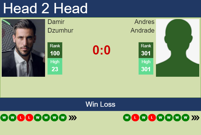 Prediction and head to head Damir Dzumhur vs. Andres Andrade