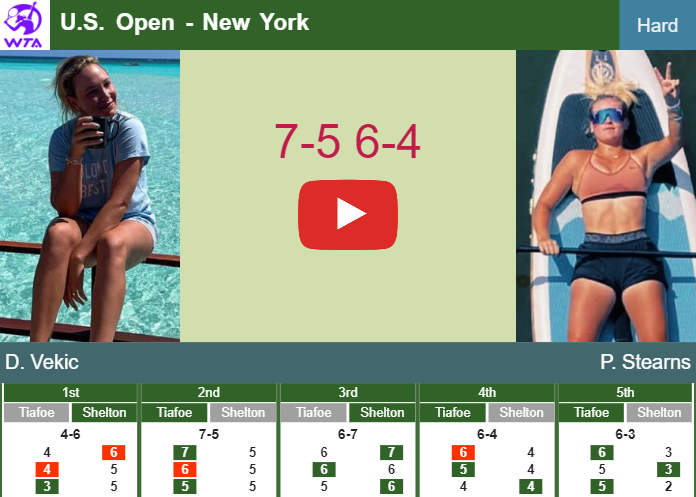 Donna Vekic dispatches Stearns in the 3rd round to set up a clash vs Zheng. HIGHLIGHTS, INTERVIEW – U.S. OPEN RESULTS