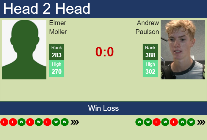 H2H, prediction of Elmer Moller vs Andrew Paulson in Liberec Challenger with odds, preview, pick | 2nd August 2024