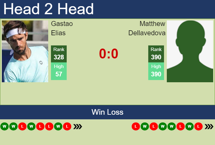 H2H, prediction of Gastao Elias vs Matthew Dellavedova in Todi Challenger with odds, preview, pick | 13th August 2024