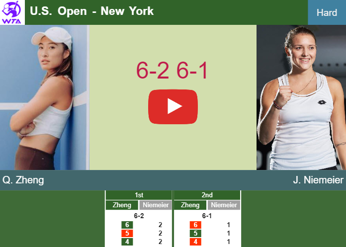 Prediction and head to head Qinwen Zheng vs. Jule Niemeier