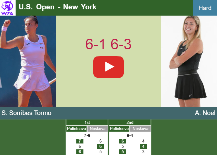 Prediction and head to head Sara Sorribes Tormo vs. Alexa Noel