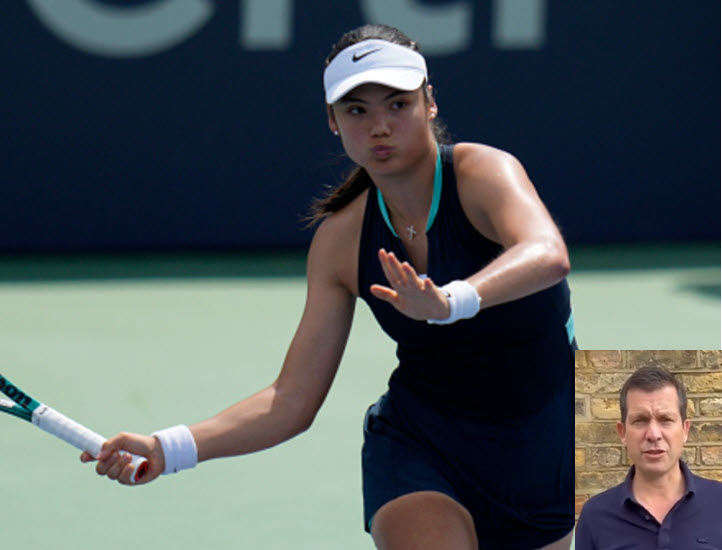 Raducanu Playing On Court Raducanu Playing On Court