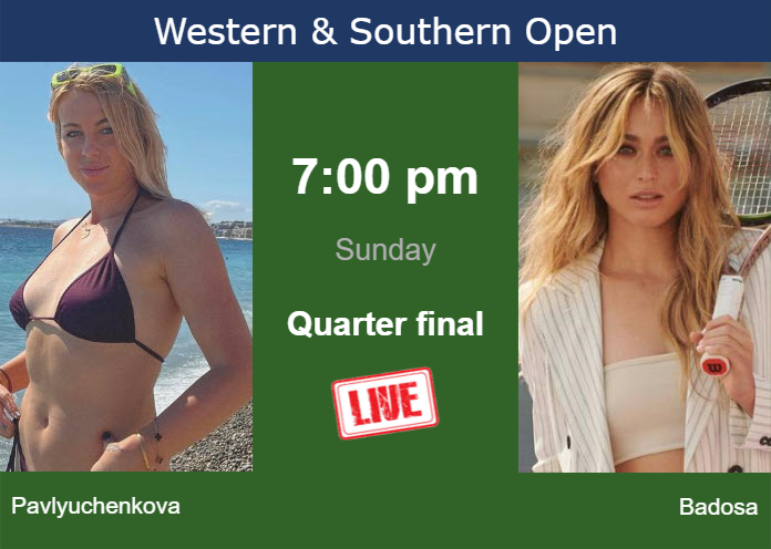 Saturday Live Streaming Anastasia Pavlyuchenkova vs Paula Badosa Gibert