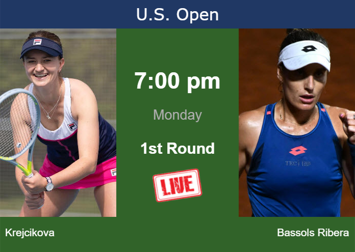 How to watch Krejcikova vs. Bassols Ribera on live streaming at the U.S. Open on Monday Saturday Live Streaming Barbora Krejcikova vs Marina Bassols Ribera