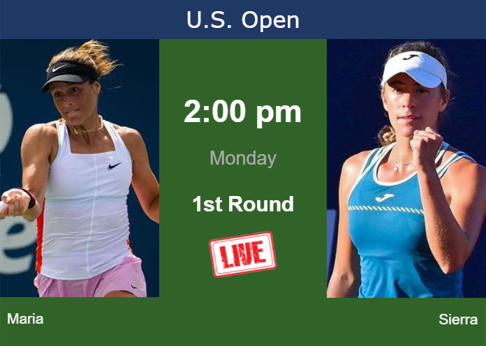 How to watch Maria vs. Sierra on live streaming at the U.S. Open on Monday