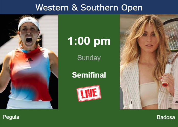 Sunday Live Streaming Jessica Pegula vs Paula Badosa Gibert