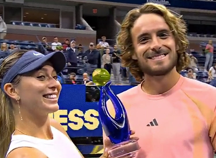 Tsitsipas and girlfriend Badosa win the Mixed Doubles event in New York