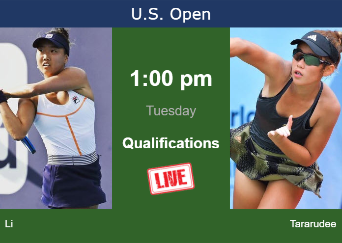 How to watch Li vs. Tararudee on live streaming at the U.S. Open on Tuesday