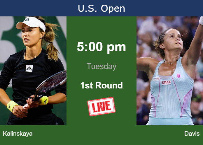 How to watch Kalinskaya vs. Davis on live streaming at the U.S. Open on Tuesday