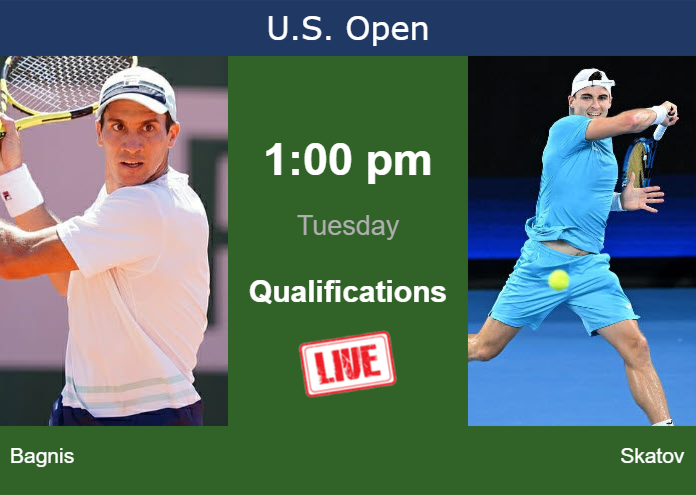 How to watch Bagnis vs. Skatov on live streaming at the U.S. Open on Tuesday Tuesday Live Streaming Facundo Bagnis vs Timofey Skatov