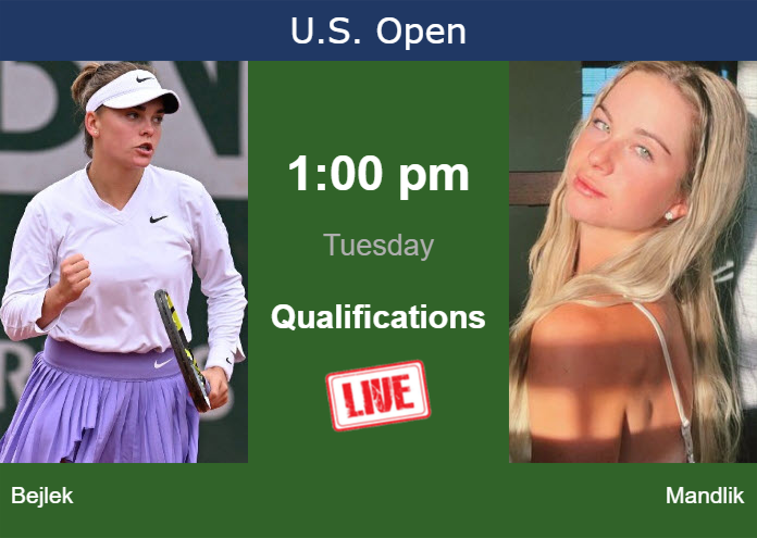 How to watch Bejlek vs. Mandlik on live streaming at the U.S. Open on Tuesday