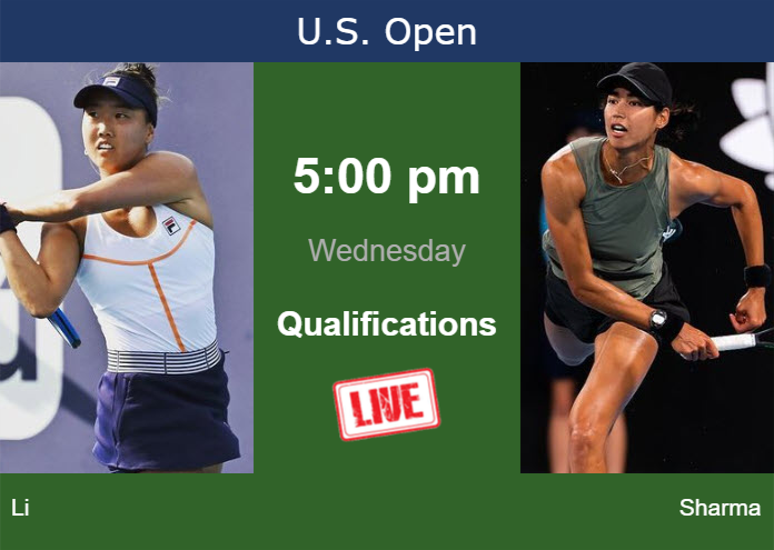 How to watch Li vs. Sharma on live streaming at the U.S. Open on Wednesday