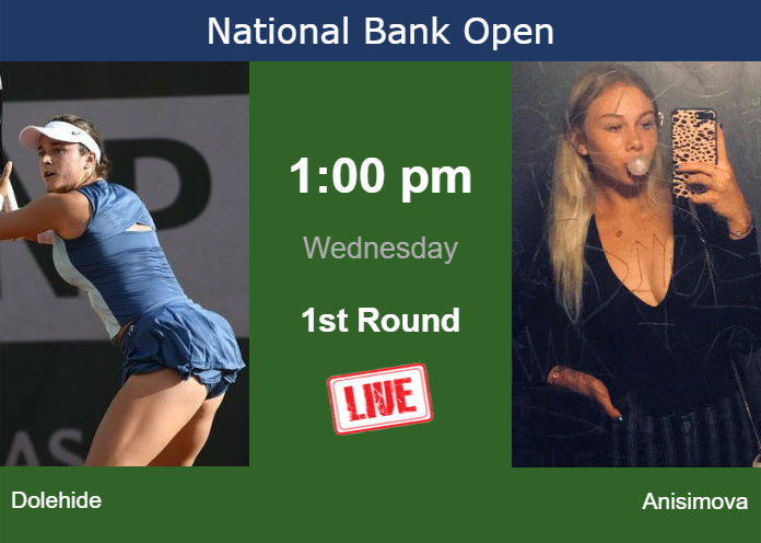 Wednesday Live Streaming Caroline Dolehide vs Amanda Anisimova