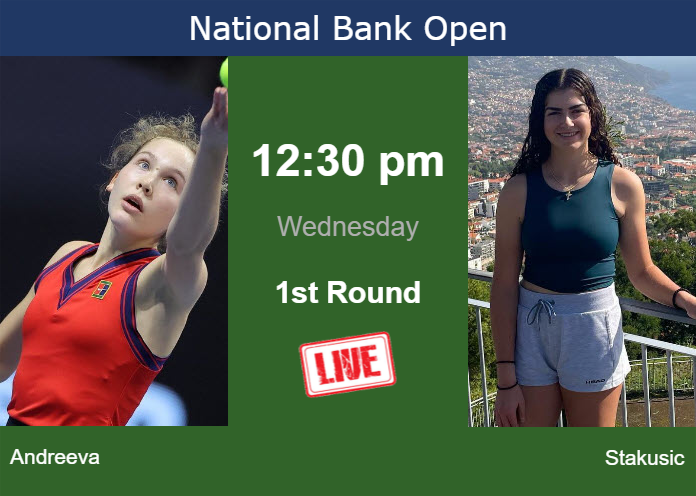 Wednesday Live Streaming Erika Andreeva vs Marina Stakusic