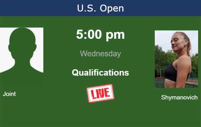 How to watch Joint vs. Shymanovich on live streaming at the U.S. Open on Wednesday