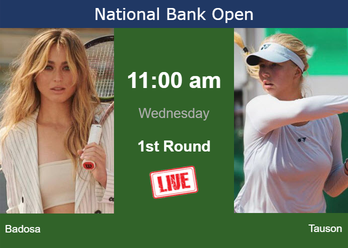 Wednesday Live Streaming Paula Badosa Gibert vs Clara Tauson