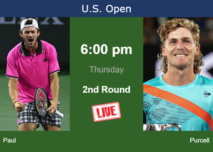 Wednesday Live Streaming Tommy Paul vs Max Purcell