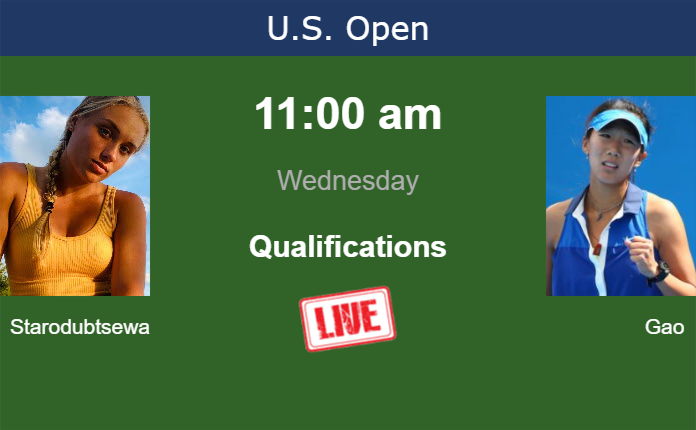 How to watch Starodubtsewa vs. Gao on live streaming at the U.S. Open on Wednesday