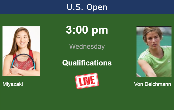 How to watch Miyazaki vs. Von Deichmann on live streaming at the U.S. Open on Wednesday