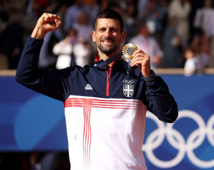 Djokovic With Medal