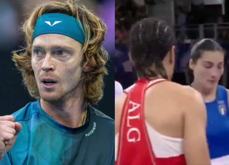 Rublev responds angrily after a controversial fight between Imane Khelif and Angela Carini at the Olympics