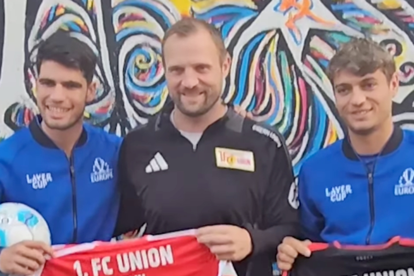 Alcaraz and Cobolli take on Union Berlin in a unique football-tennis challenge ahead of the Laver Cup