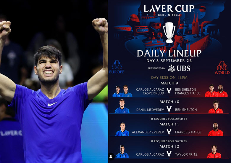 Alcaraz To Play The Laver Cup Last Singles