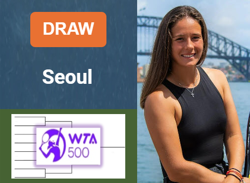 WTA SEOUL DRAW, PRIZE MONEY. Kasatkina, Samsonova, Haddad Maia, Shnaider are the top seeds